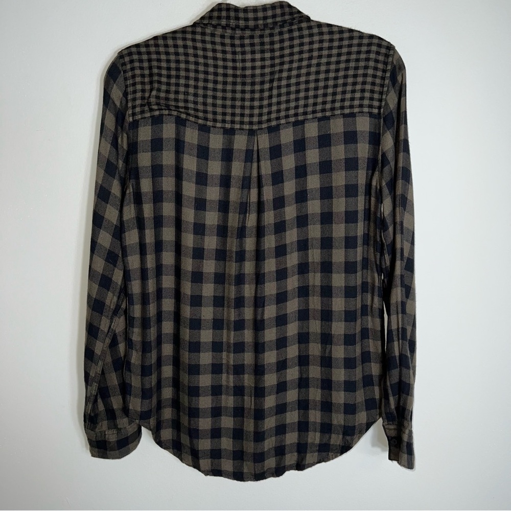 Rails Hunter Flannel Shirt-Button Front-Mixed Oli… - image 6